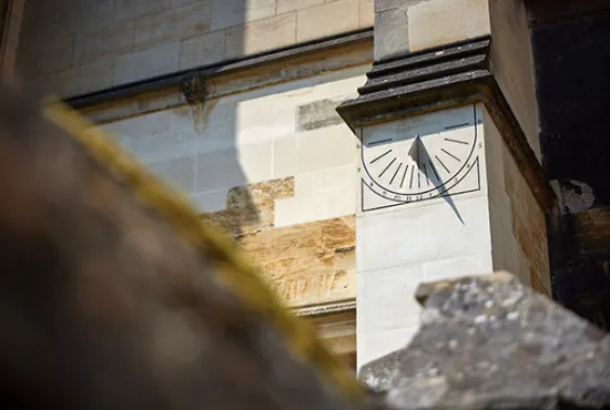 Sundial on a wall