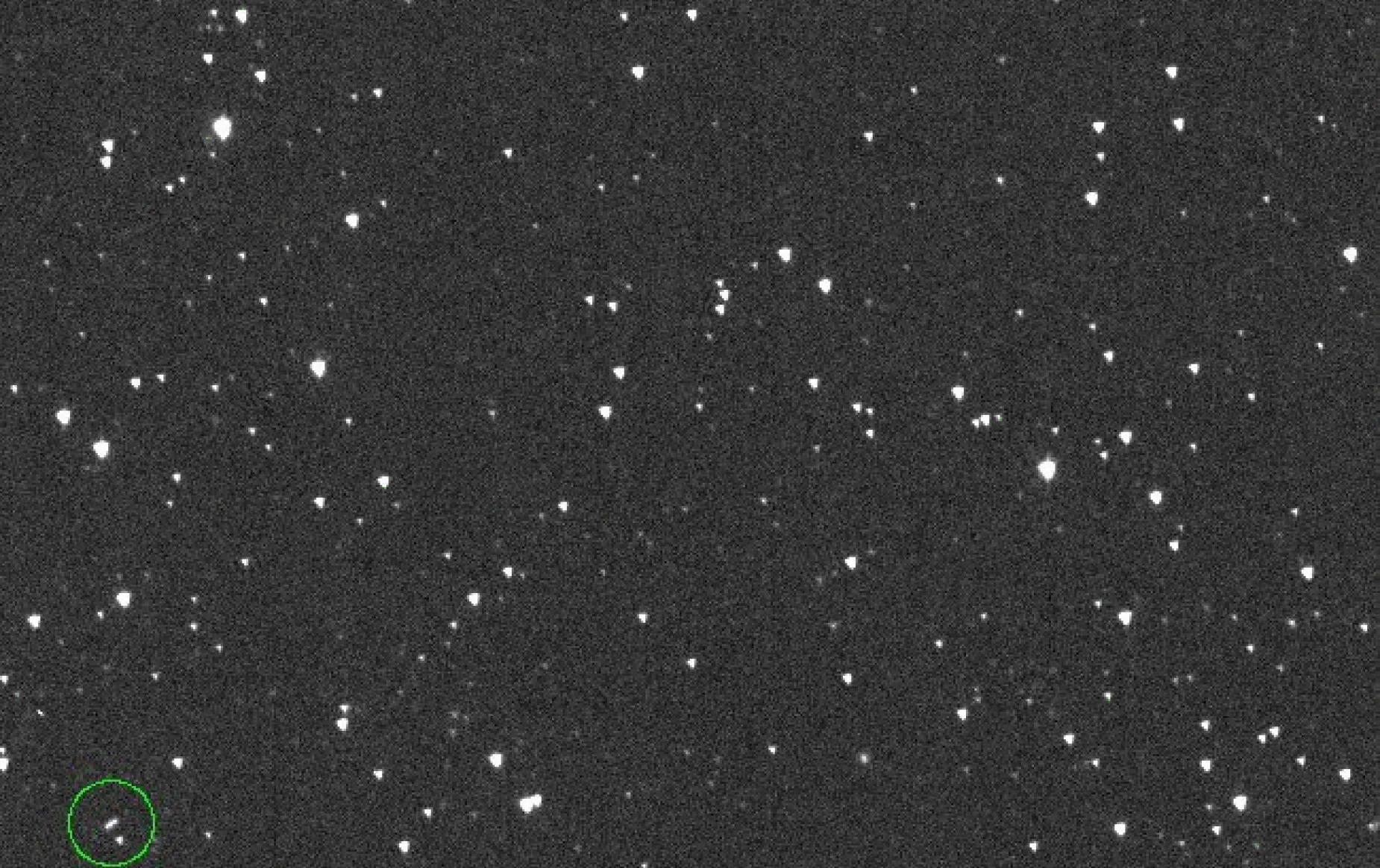 Asteroid 2024 YR4 in the ATLAS discovery images. Credit: Larry Denneau, John Tonry, Henry Weiland, Rob Siverd, University of Hawaii and NASA 