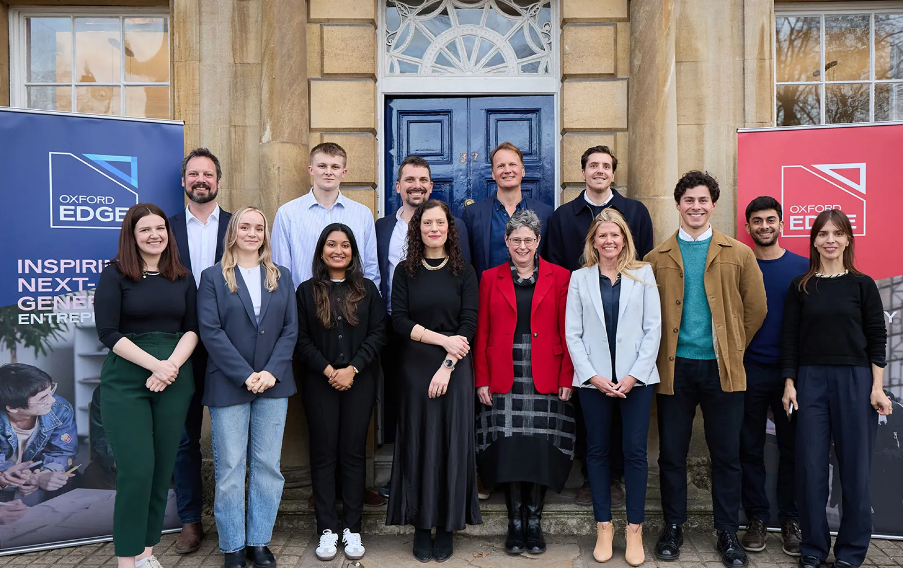 Members of the Oxford Edge development team posing for the opening