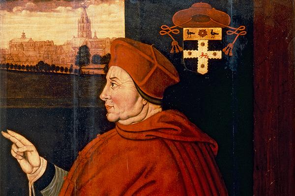 Detail from a Portrait of Cardinal Wolsey by Sampson Strong