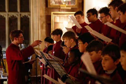 The evening began with a performance from Christ Church Cathedral Choir of Tudor works