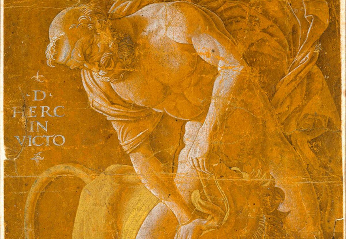 Hercules and the Nemean lion - Studio of Andrea Mantegna (Andrea Mantegna, c.1430/1-1506)