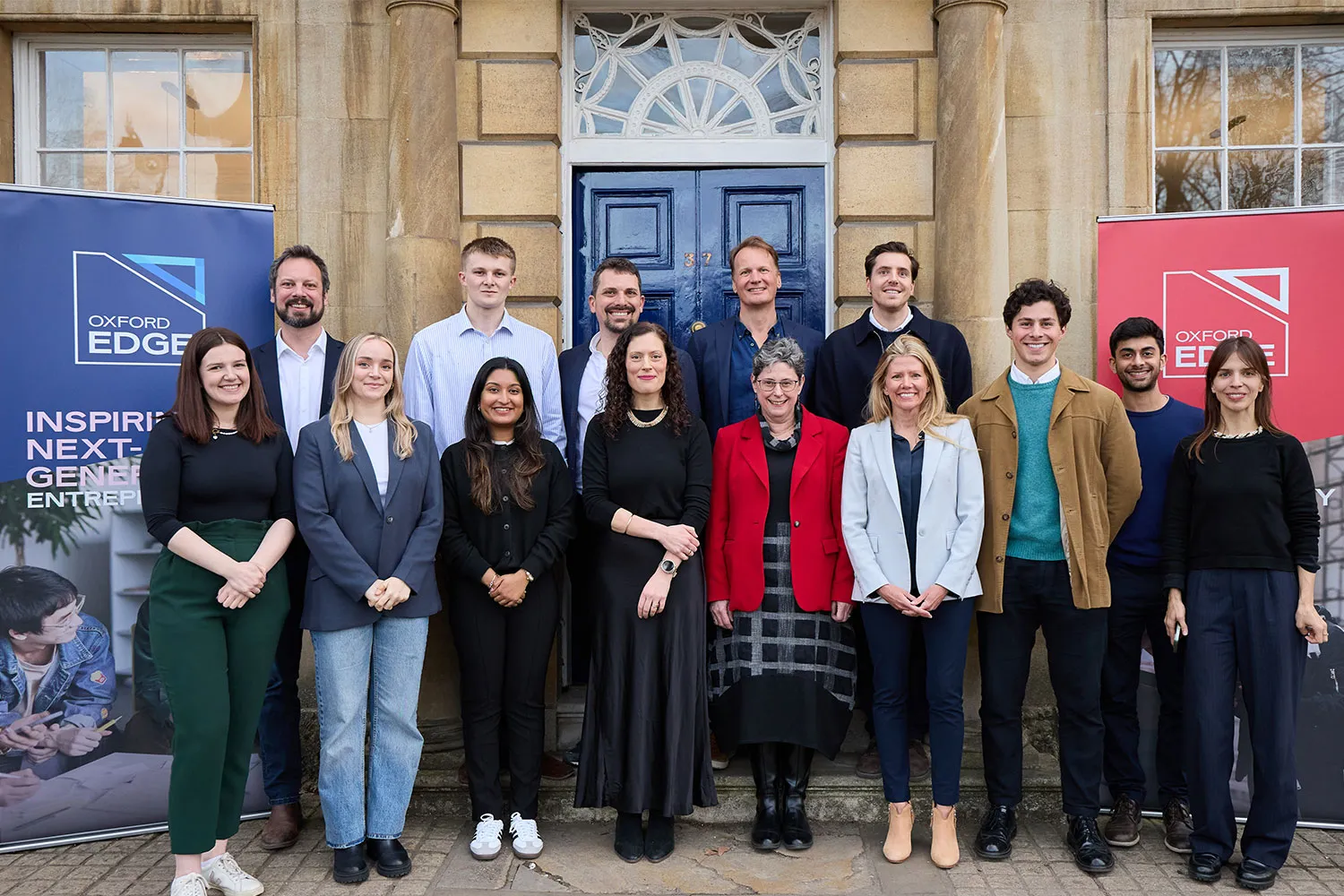 Members of the Oxford Edge development team posing for the opening